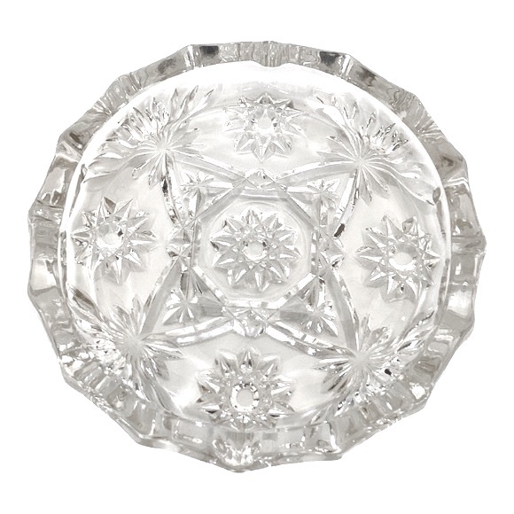 Anchor Hocking Ashtray Clear Heavy Glass Star Of David Pattern MCM Vintage EUC - Picture 5 of 15